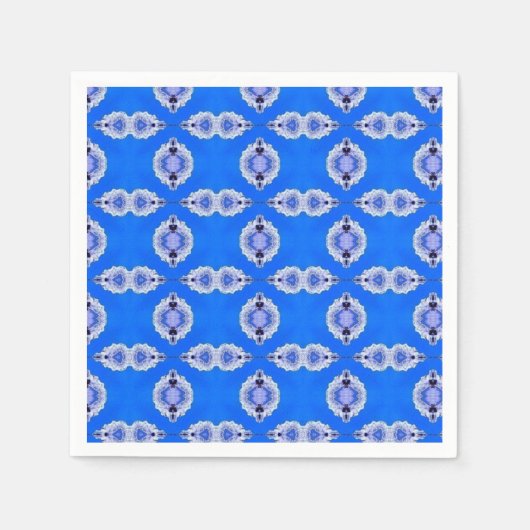 Himmelblau geometrische Kunstgestaltung Serviette (Vorderseite)