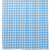 Himmelblau Gingham Duschvorhang (Vorderseite)