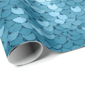 Himmelblau glänzende Stoffe mit Sequenzen, abstrak Geschenkpapier (Rolleneckpunkt)