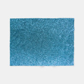 Himmelblau-Glitter Fleecedecke (Vorderseite (Horizontal))