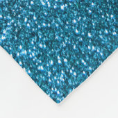 Himmelblau-Glitter Fleecedecke (Ecke)
