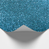 Himmelblau-Glitter Geschenkpapier (Ecke)