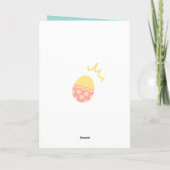 Himmelblau Happy Oaster Cat Holiday Card Feiertagskarte (Rückseite)