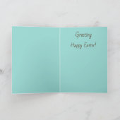 Himmelblau Happy Oaster Cat Holiday Card Feiertagskarte (Innenseite)