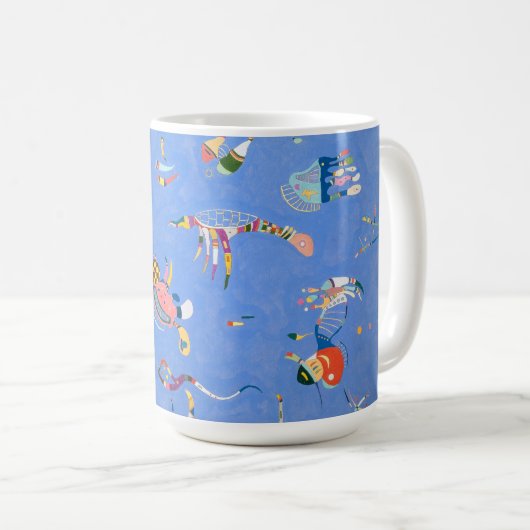Himmelblau | Kandinsky | Kaffeetasse (VorderseiteRechts)