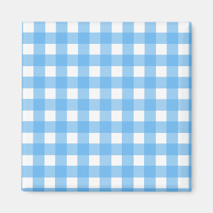 Himmelblau kariert magnet