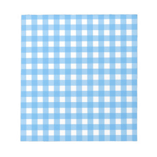 Himmelblau kariert notizblock