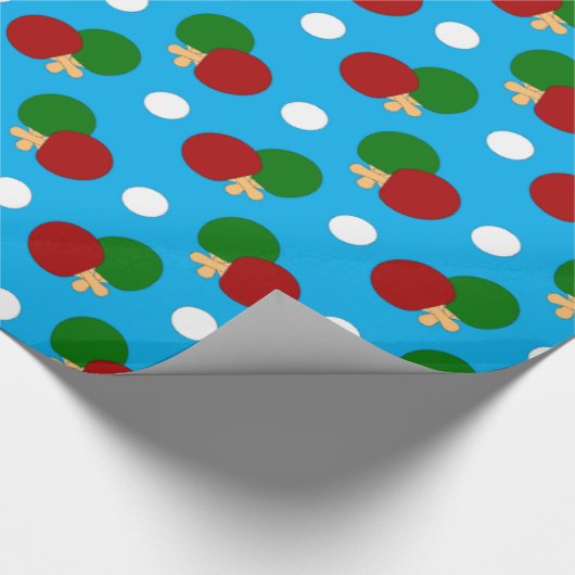Himmelblau-Klingeln pong Muster Geschenkpapier (Ecke)
