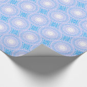 Himmelblau-Kreismuster Geschenkpapier (Ecke)