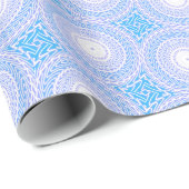 Himmelblau-Kreismuster Geschenkpapier (Rolleneckpunkt)