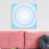 Himmelblau-Kreismuster Leinwanddruck (Insitu (Wohnzimmer))