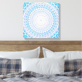 Himmelblau-Kreismuster Leinwanddruck (Insitu (Schlafzimmer))