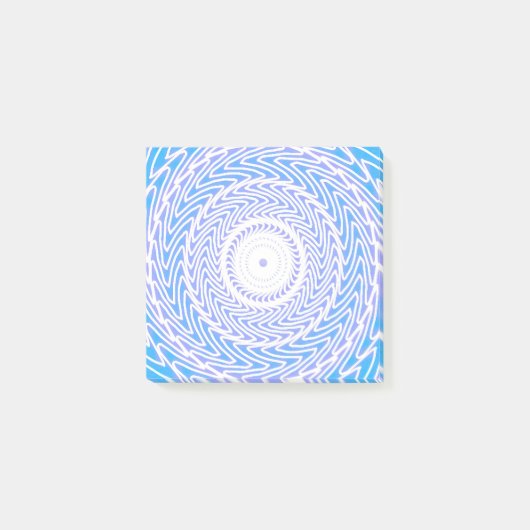 Himmelblau-Kreismuster Post-it Klebezettel (Vorderseite)