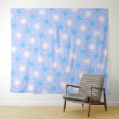 Himmelblau-Kreismuster Wandteppich (Beispiel (Horizontal))