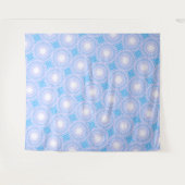 Himmelblau-Kreismuster Wandteppich (Vorderseite (Horizontal))