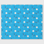 Himmelblau Lacrossemuster Geschenkpapier (Flach)