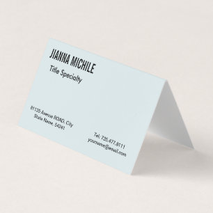 Himmelblau Minimalist Professionell Visitenkarten