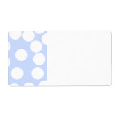 Himmelblau mit großen weißen Punkten. (Vorne)