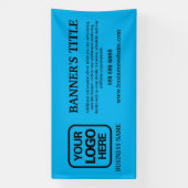 Himmelblau | Modern gestaltetes Black Business-Log Banner (Vertikal)