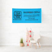 Himmelblau | Modern gestaltetes Black Business-Log Banner (Insitu)