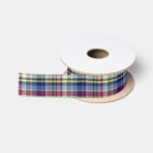 Himmelblau Navy Burgund Pistazie Preppy Madras Kar Satinband
