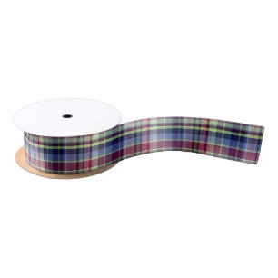 Himmelblau Navy Burgund Pistazie Vornehm Madras Ka Satinband