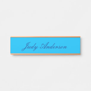 Himmelblau Professionell Schlicht Modern Elegant Türschild
