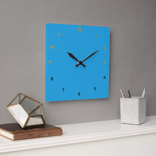 Himmelblau Quadratische Wanduhr