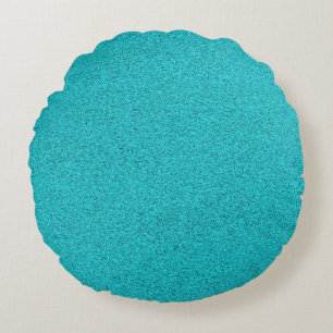 Himmelblau Rundes Kissen