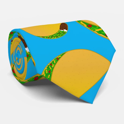 Himmelblau Tacos Krawatte (Gerollt)