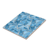 Himmelblau und blaue geometrische Formen Muster mo Fliese (Seite)