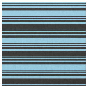 Himmelblau und schwarz Farbmuster der Streifen Stoff