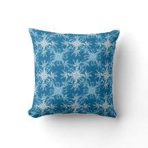 Himmelblau und Weiß Damast Floral