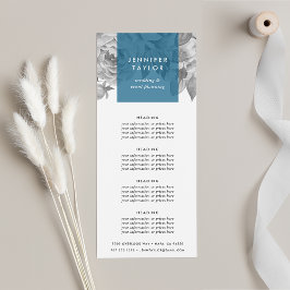 Himmelblau | Vintage Blumenpreise oder Dienstleist Werbekarte