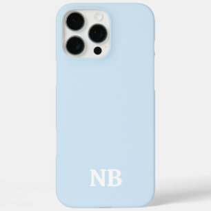 Himmelblau-weiß Einmalbuchstaben iPhone 16 Pro Max Hülle