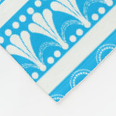 Himmelblau-weiß-minoisches Muster Fleecedecke (Ecke)