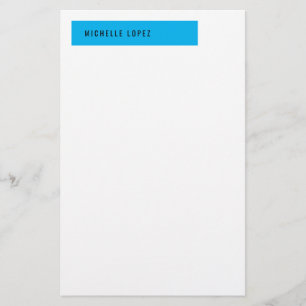 Himmelblau Weiße Klassische Elegante Einfache Briefpapier