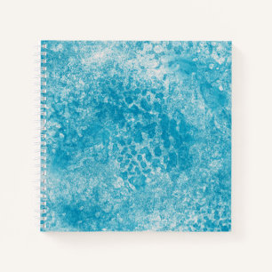 Himmelblau & Weiße Korallentextur Notizblock