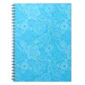 Himmelblau-weiße Retro-Blumenspitze Notizblock (Vorderseite)