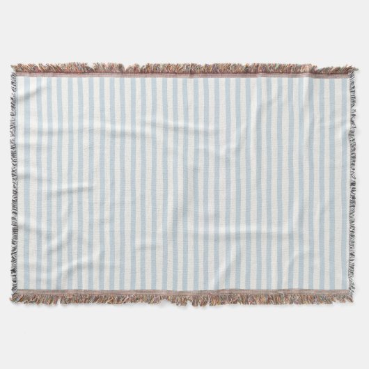 Himmelblau Weiße Streifen Decke (Vorderseite)