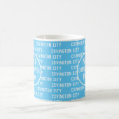 Himmelblaue Fußballfans oder Fußballanhänger Kaffeetasse (Mittel)