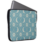 Himmelblaue Sonne und Mond Laptopschutzhülle (Vorne Rechts)