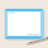 Himmelblauer 2-Ton Süßer Mädchenstil Mitteilungskarte