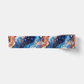 Himmelblauer Achat | Feuriges kosmische Steinmuste Satinband (Vorderseite)