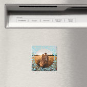 Himmelblauer Beerenrand-Rahmenfoto Magnet (In Situ (Geschirrspüler))