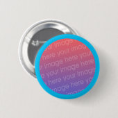 himmelblauer Bilderrahmen Button (Vorne & Hinten)