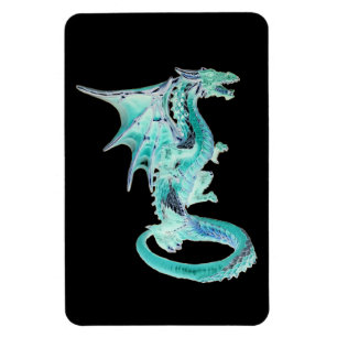 Himmelblauer Drache Stunning Fantasy Kreatur Kunst Magnet