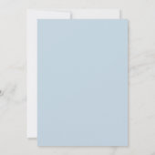 Himmelblauer Frostiger Winterhochzeit Einladung (Rückseite)