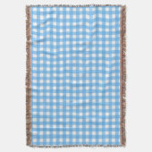 Himmelblauer Gingham Decke (Vorderseite Vertikal)