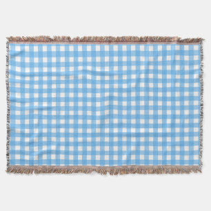 Himmelblauer Gingham Decke